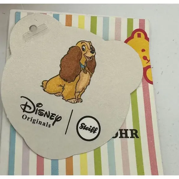 Disney Steiff Soft Cuddly Friends Orginal Lady and The Tramp 9" Plush New